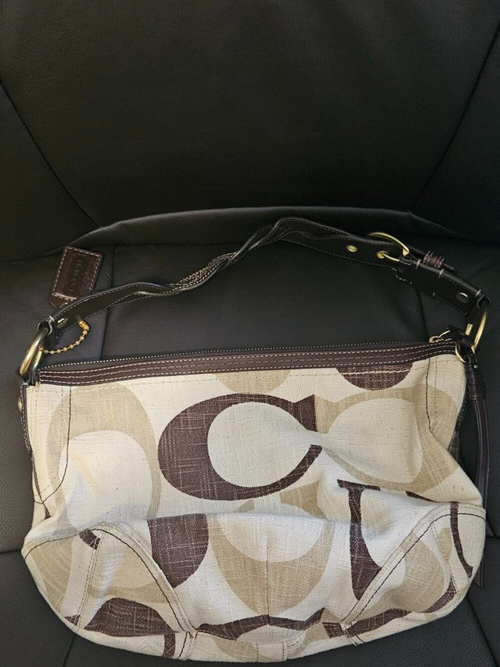 Vintage Coach Carly Signature Hobo Bag